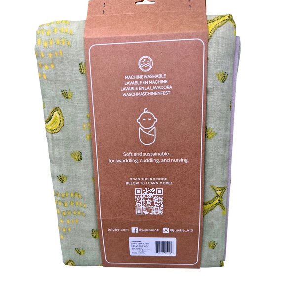 JuJuBe Be Cozy Organic Soft Swaddle Blanket Set Of 2 Woven Muslin - Picture 4 of 5